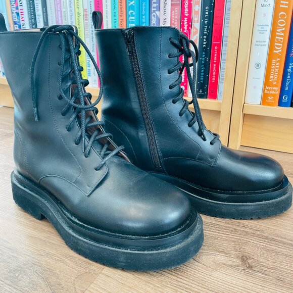 NWOT Emerson Fry Lug Sole Platform Black Boot Size 40 - Picture 5 of 12